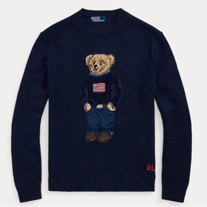Polo Ralph Lauren Cotton-Linen Iconic Polo Bear Sweater